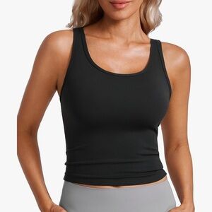 Black Sleeveless Tank Top